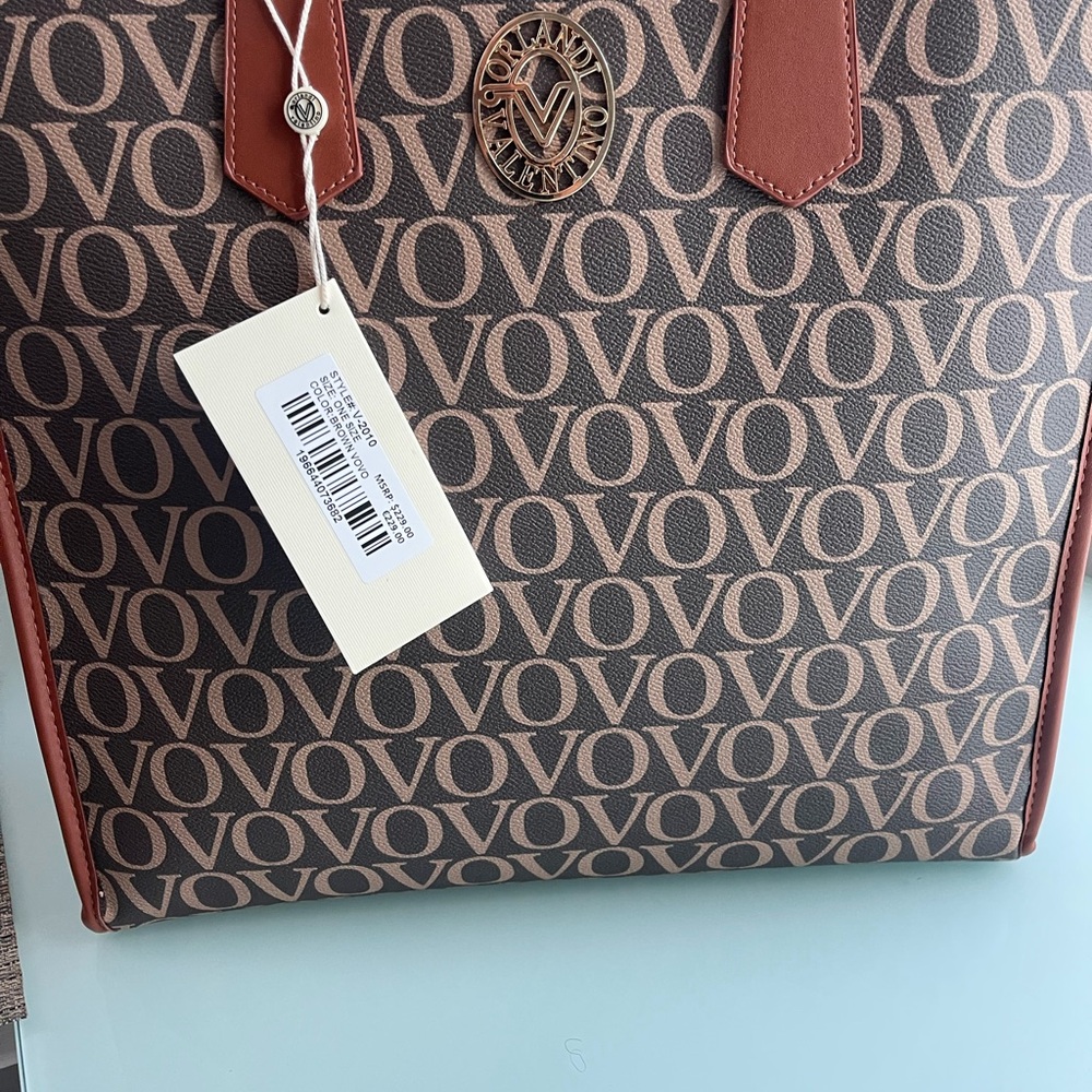 Valentino Orlando Large Brown Tote Bag New with Tags